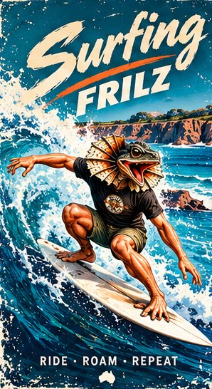 Surfing Frilz print